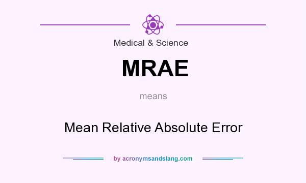 What does MRAE mean? It stands for Mean Relative Absolute Error