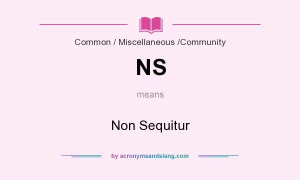 What does NS mean? It stands for Non Sequitur