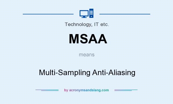 What does MSAA mean? It stands for Multi-Sampling Anti-Aliasing