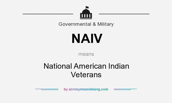 What does NAIV mean? It stands for National American Indian Veterans