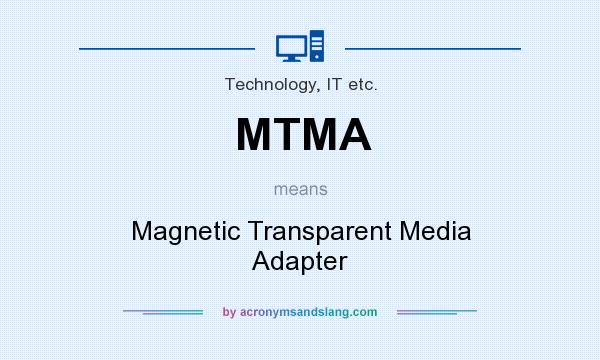 What does MTMA mean? It stands for Magnetic Transparent Media Adapter
