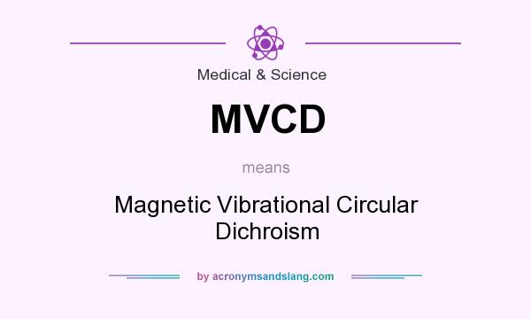 What does MVCD mean? It stands for Magnetic Vibrational Circular Dichroism