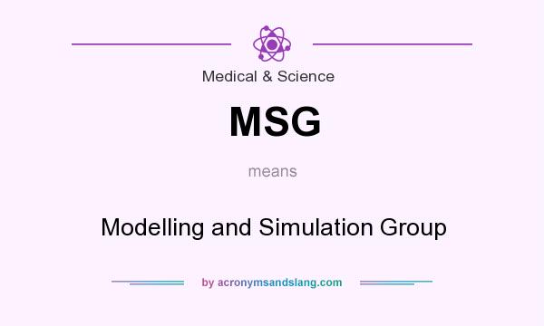 What does MSG mean? It stands for Modelling and Simulation Group