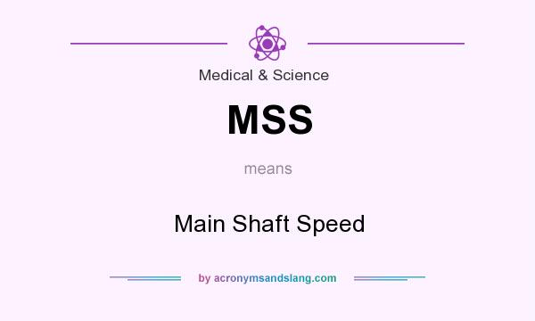 What does MSS mean? It stands for Main Shaft Speed