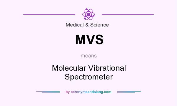 What does MVS mean? It stands for Molecular Vibrational Spectrometer