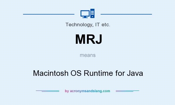 What does MRJ mean? It stands for Macintosh OS Runtime for Java