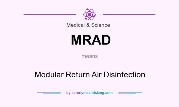 What does MRAD mean? It stands for Modular Return Air Disinfection