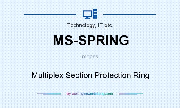 What does MS-SPRING mean? It stands for Multiplex Section Protection Ring