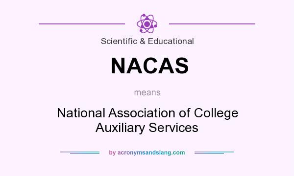 What does NACAS mean? It stands for National Association of College Auxiliary Services