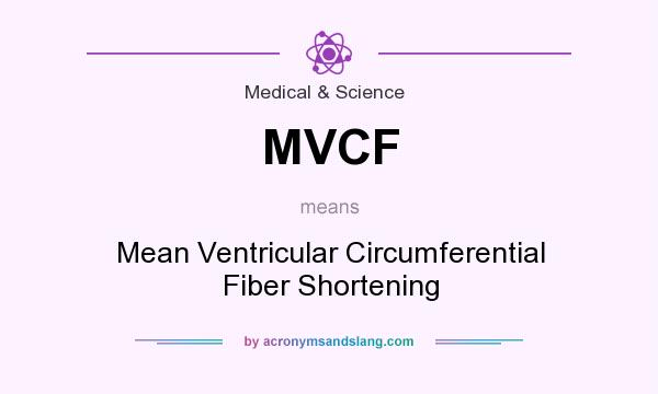 What does MVCF mean? It stands for Mean Ventricular Circumferential Fiber Shortening