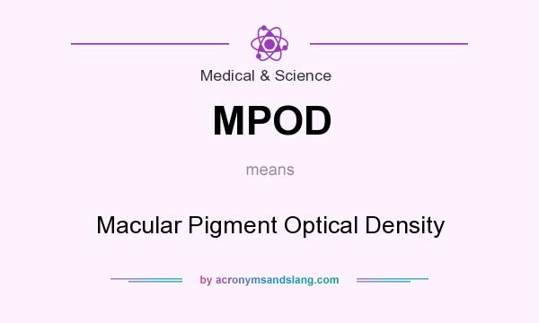 What does MPOD mean? It stands for Macular Pigment Optical Density