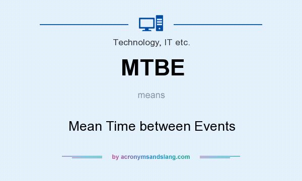 What does MTBE mean? It stands for Mean Time between Events