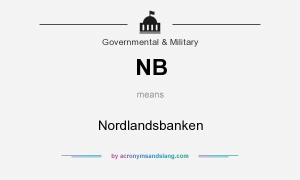 What does NB mean? It stands for Nordlandsbanken