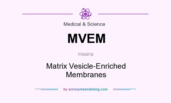 What does MVEM mean? It stands for Matrix Vesicle-Enriched Membranes