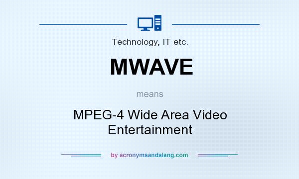 What does MWAVE mean? It stands for MPEG-4 Wide Area Video Entertainment