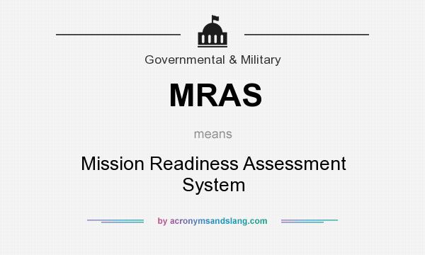 What does MRAS mean? It stands for Mission Readiness Assessment System