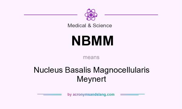 What does NBMM mean? It stands for Nucleus Basalis Magnocellularis Meynert