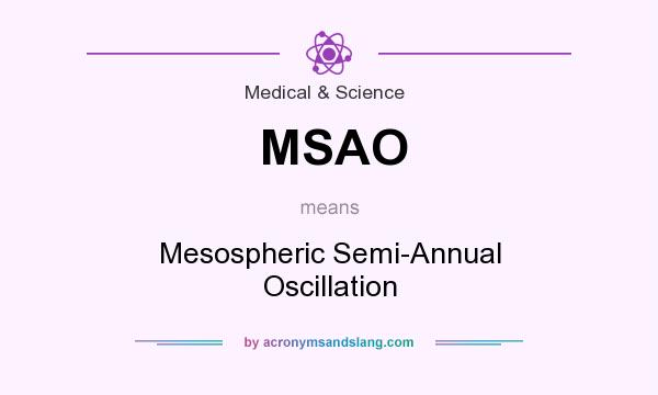 What does MSAO mean? It stands for Mesospheric Semi-Annual Oscillation