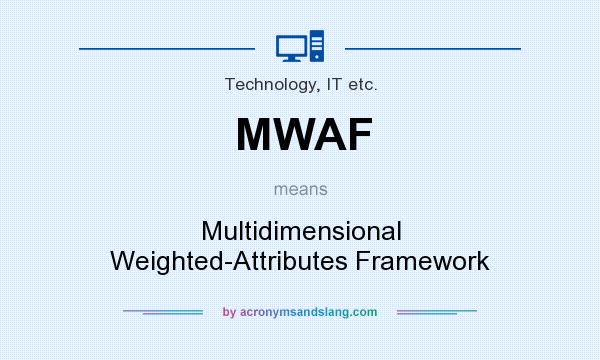 What does MWAF mean? It stands for Multidimensional Weighted-Attributes Framework