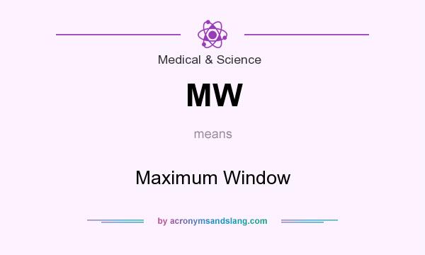 What does MW mean? It stands for Maximum Window