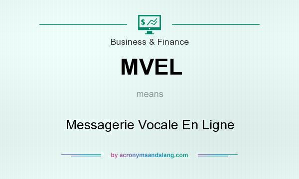 What does MVEL mean? It stands for Messagerie Vocale En Ligne