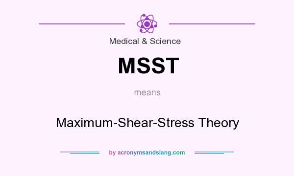What does MSST mean? It stands for Maximum-Shear-Stress Theory