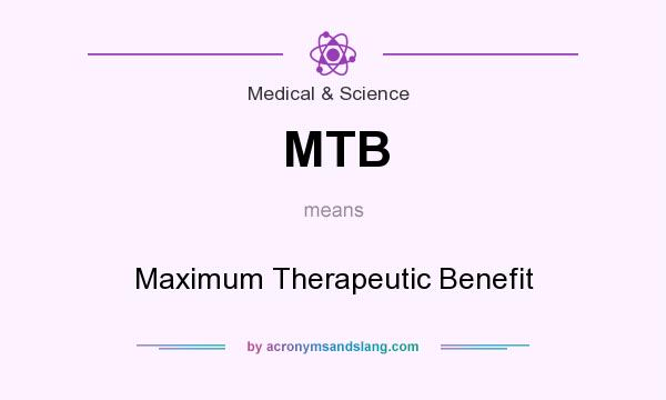 What does MTB mean? It stands for Maximum Therapeutic Benefit