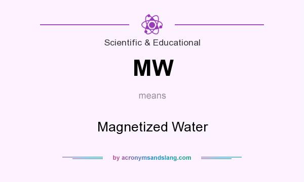 What does MW mean? It stands for Magnetized Water