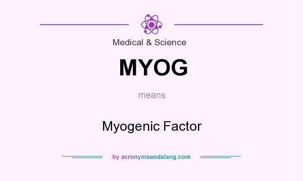 What does MYOG mean? It stands for Myogenic Factor