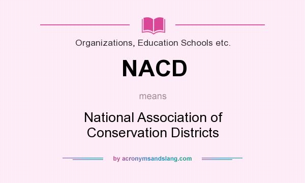 What does NACD mean? It stands for National Association of Conservation Districts