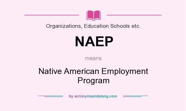 What does NAEP mean? It stands for Native American Employment Program