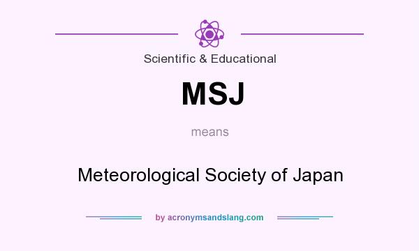 What does MSJ mean? It stands for Meteorological Society of Japan