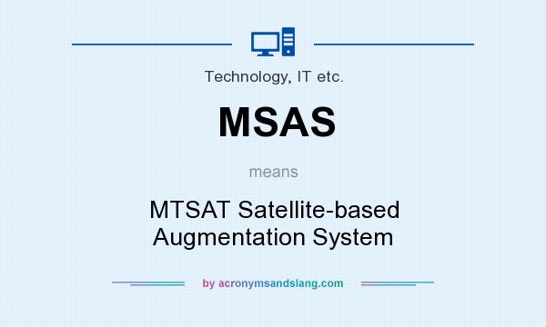 What does MSAS mean? It stands for MTSAT Satellite-based Augmentation System