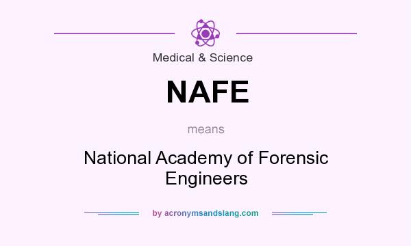 What does NAFE mean? It stands for National Academy of Forensic Engineers