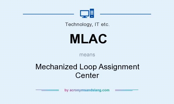 What does MLAC mean? It stands for Mechanized Loop Assignment Center