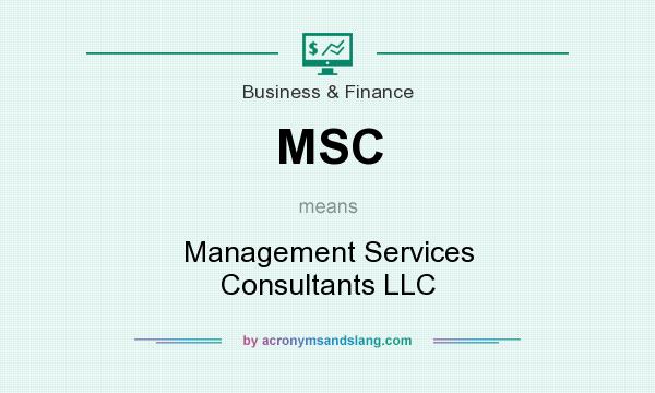 What does MSC mean? It stands for Management Services Consultants LLC