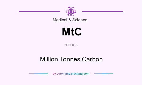 What does MtC mean? It stands for Million Tonnes Carbon