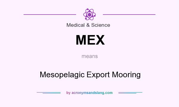 What does MEX mean? It stands for Mesopelagic Export Mooring