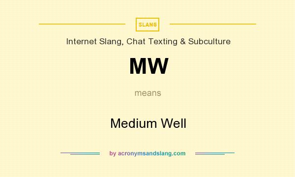 What does MW mean? It stands for Medium Well