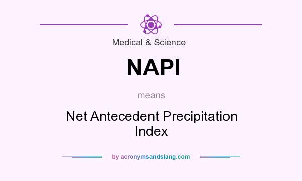 What does NAPI mean? It stands for Net Antecedent Precipitation Index