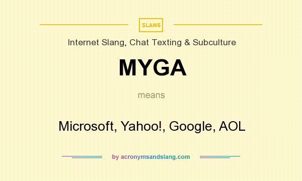 What does MYGA mean? It stands for Microsoft, Yahoo!, Google, AOL