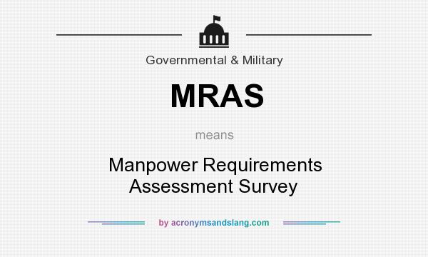 What does MRAS mean? It stands for Manpower Requirements Assessment Survey
