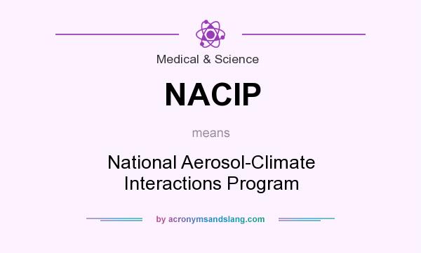 What does NACIP mean? It stands for National Aerosol-Climate Interactions Program