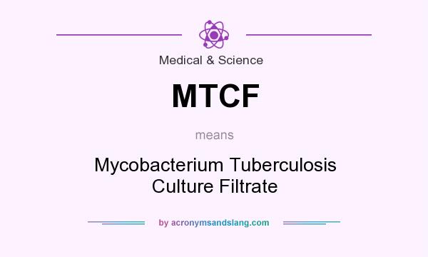 What does MTCF mean? It stands for Mycobacterium Tuberculosis Culture Filtrate