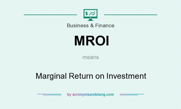 What does MROI mean? It stands for Marginal Return on Investment