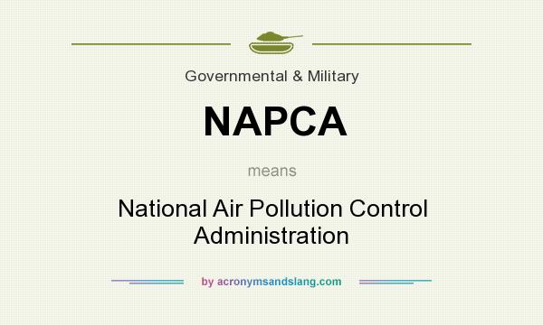 What does NAPCA mean? It stands for National Air Pollution Control Administration