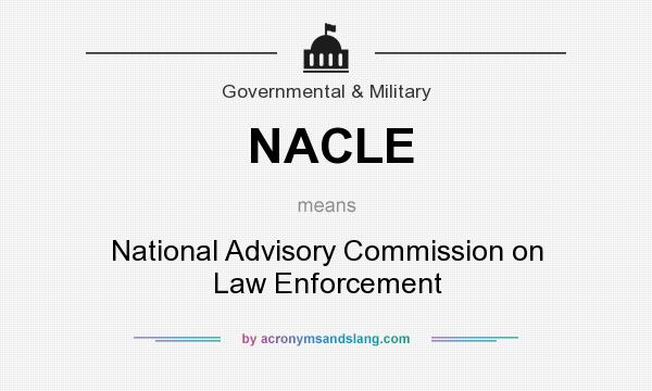 What does NACLE mean? It stands for National Advisory Commission on Law Enforcement