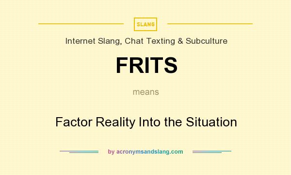 What does FRITS mean? It stands for Factor Reality Into the Situation
