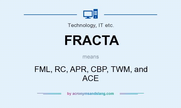 What does FRACTA mean? It stands for FML, RC, APR, CBP, TWM, and ACE
