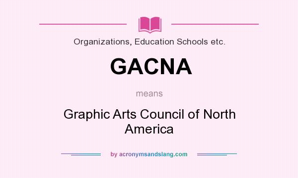 What does GACNA mean? It stands for Graphic Arts Council of North America